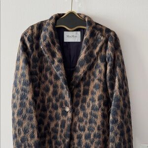 MaxMara Animal Print coat - Brown and Black